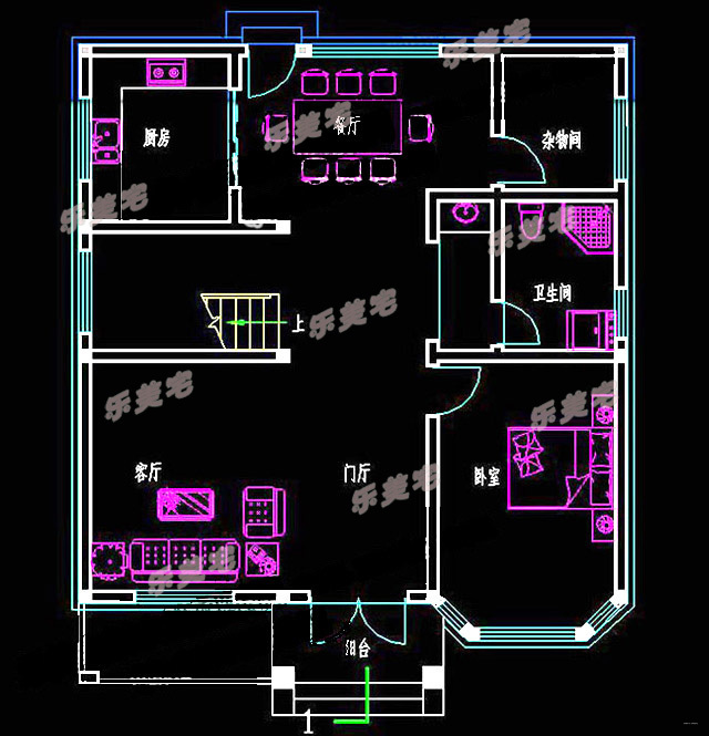 10x11米三層坡屋頂農村自建房戶型圖,簡單易建!