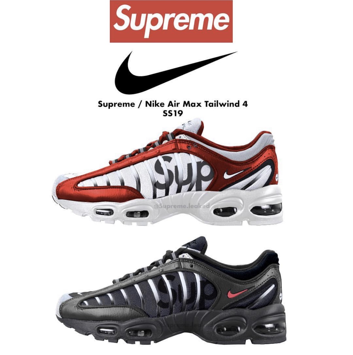 复古老爹鞋依旧大势 2019ss supreme x nike联乘鞋款曝光