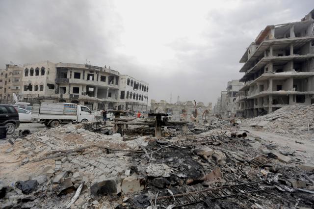 环球|战争废墟:收复后的大马士革南郊,满目疮痍