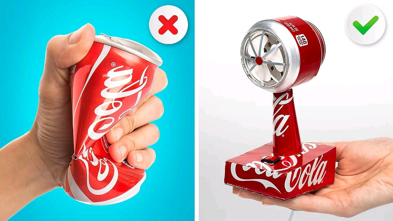 如何用可乐罐制作超赞的USB玩具电风扇