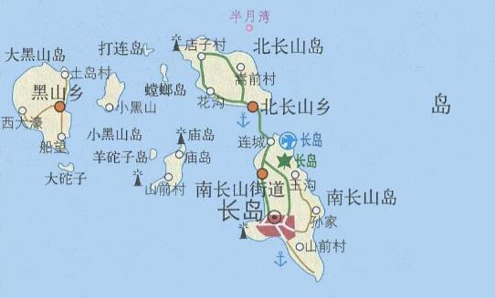 长海县各个岛屿地图图片