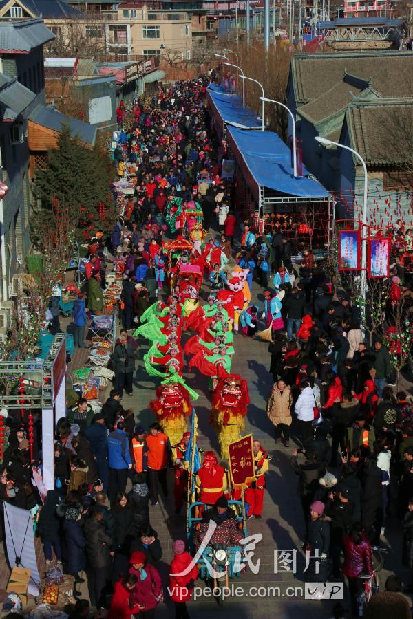 2019年1月26日,北京市怀柔区怀北镇河防口"长城古关迎春大集"欢乐开场