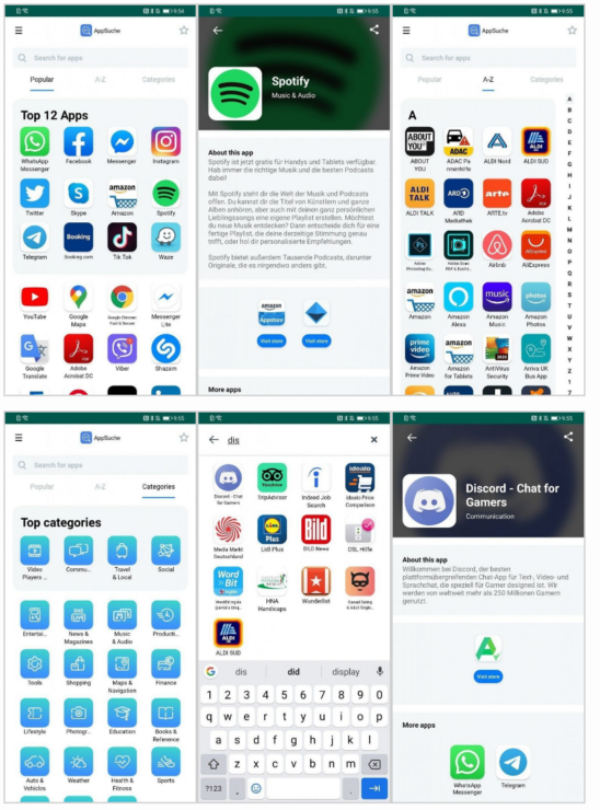 华为AppSearch允许用户在Google Play商店之外查找和下载热门应用 华为AppSearch允许用户在Google Play商店之外查找和下载热门应用