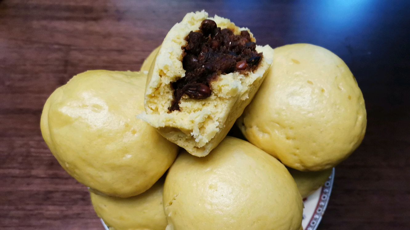 「美食分享」杂粮包豆豆黄馍馍,现在都快失传的美食