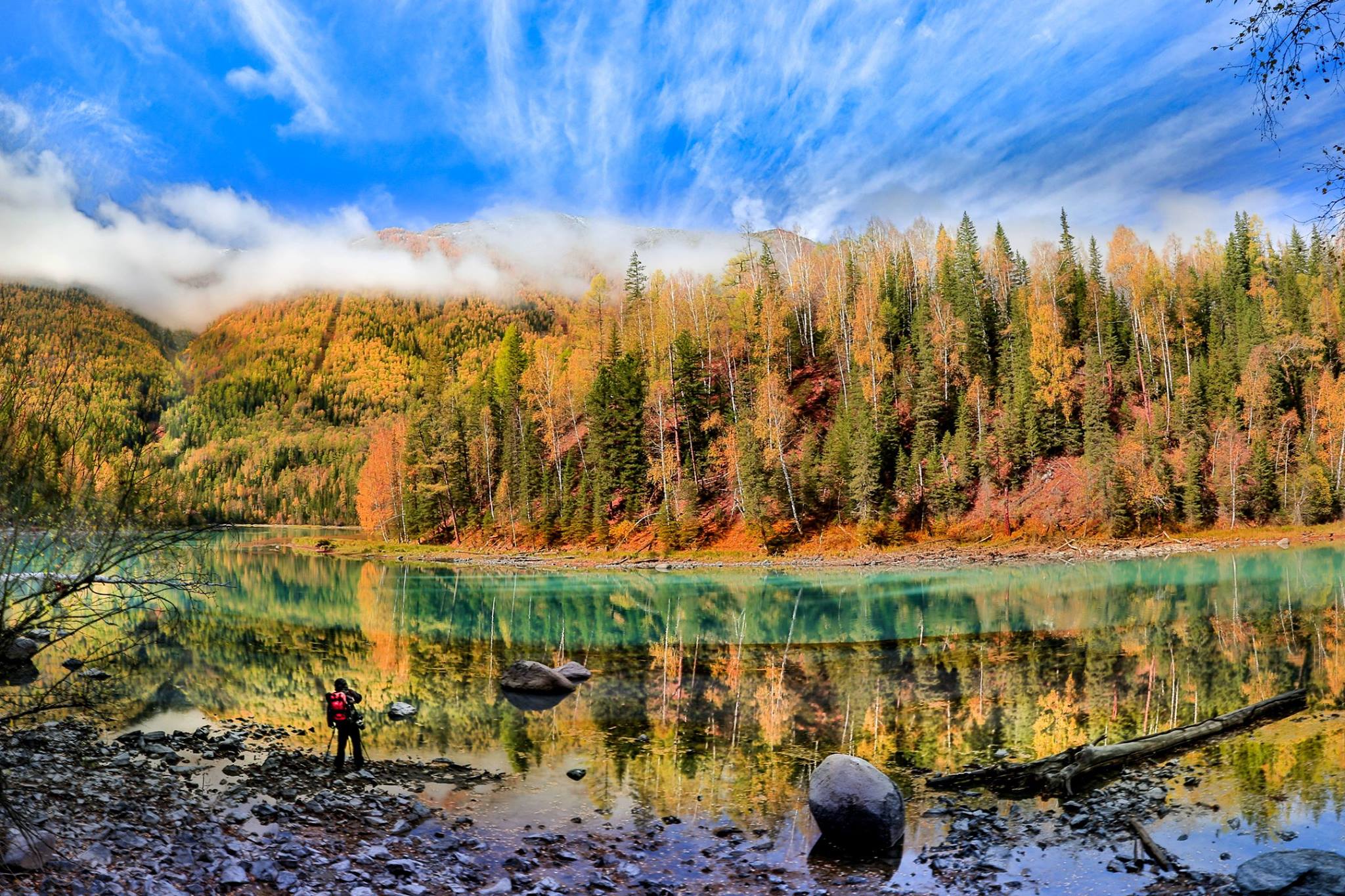 新疆是个好地方,喀纳斯湖最受欢迎的景点月亮湾
