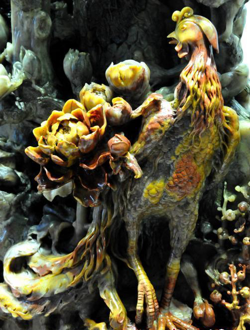 600公斤石雕《春声赋》福州展出 历时5年完成