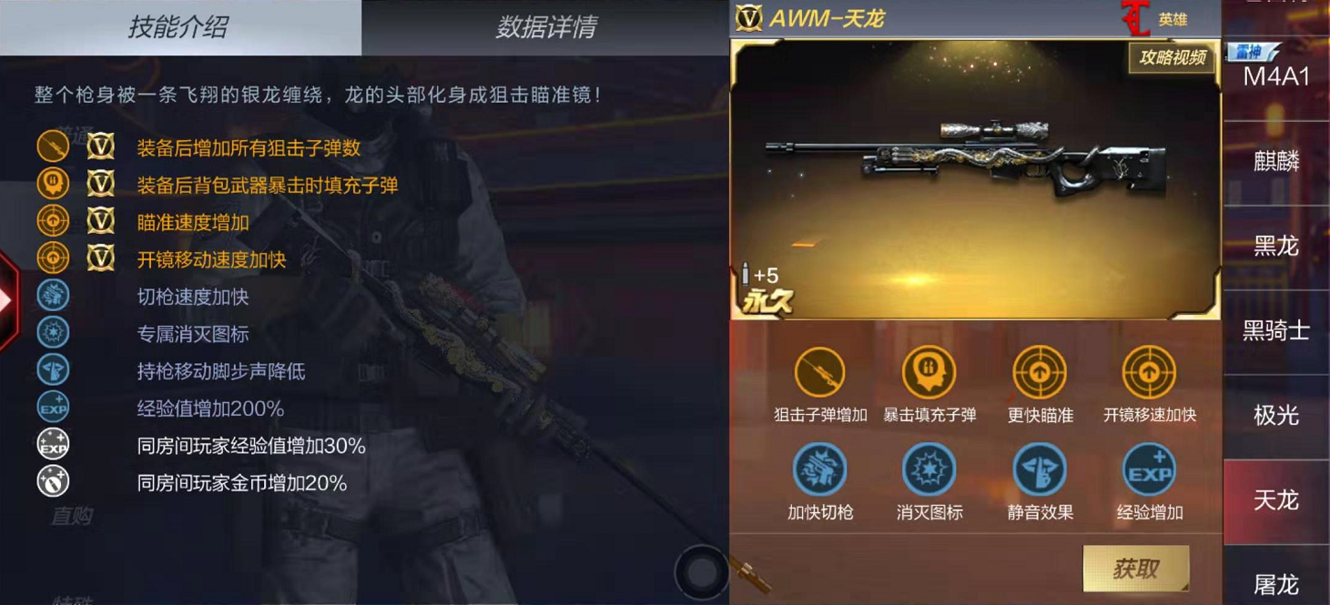 cf手游:适合瞬狙的4大狙击枪,毁灭只能排第4,第1是平民神器