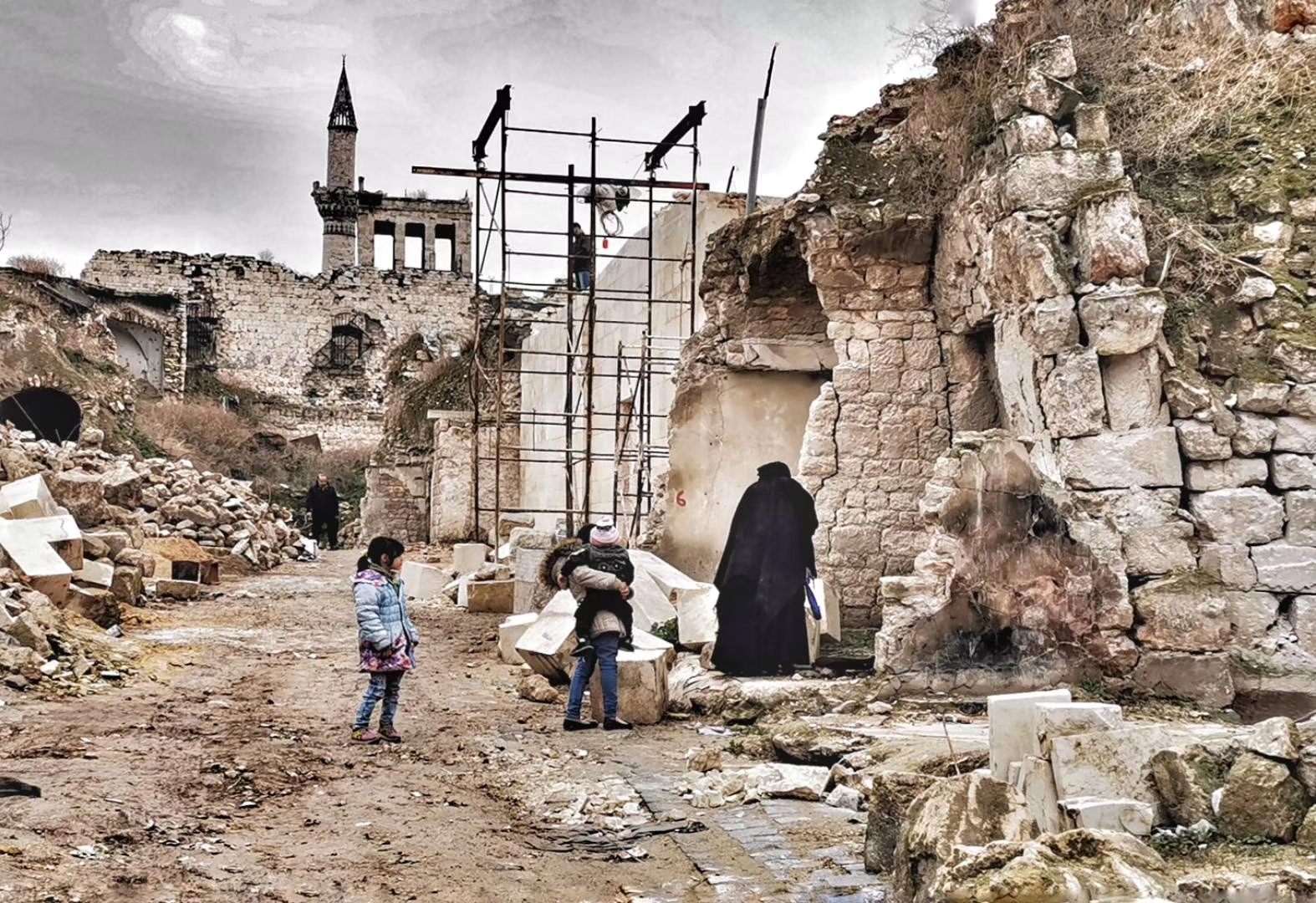 实拍叙利亚第三大城市,战争后的废墟随处可见,看着照片让人心酸