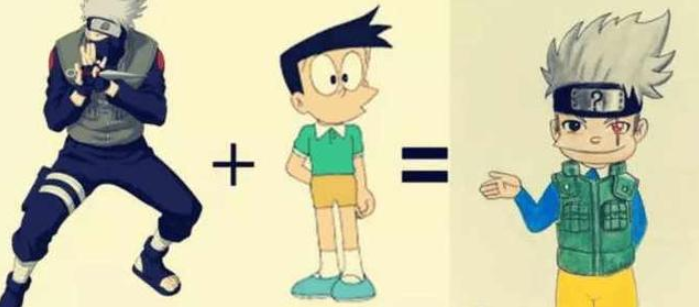 毁童年!当火影角色和其他动漫角色合体后,卡卡西惨不忍睹