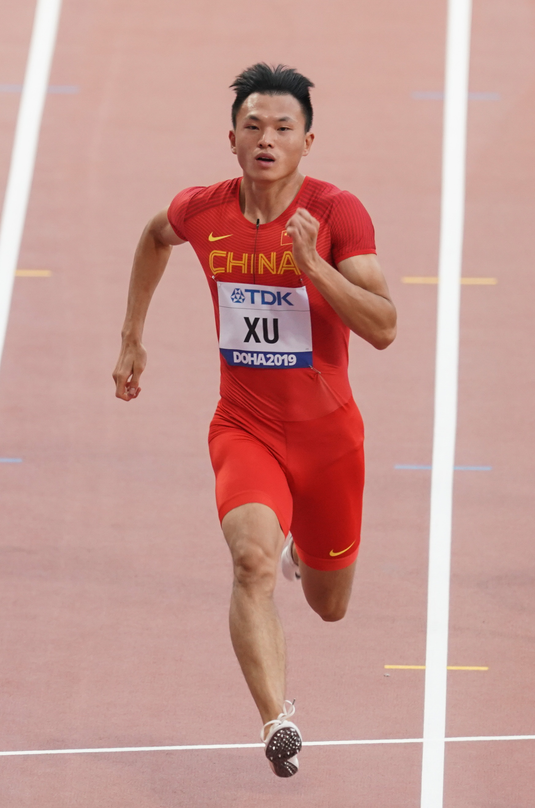 田径——男子100米资格赛:许周政晋级预赛