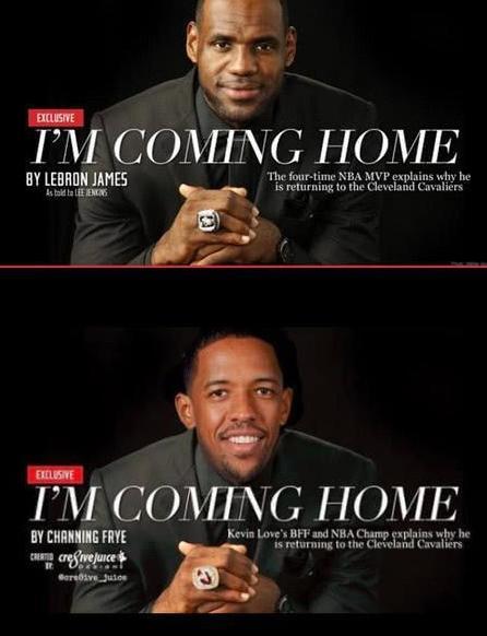 乐福调侃詹姆斯"i am coming home" 弗莱招募詹姆斯来湖人却走了