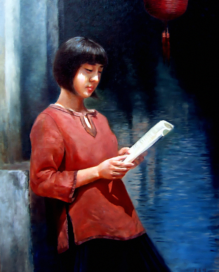 石亚玲人物油画作品