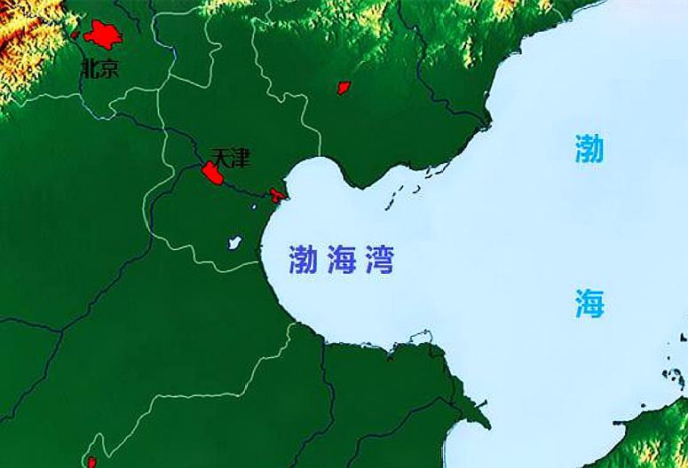 渤海地图 位置图图片