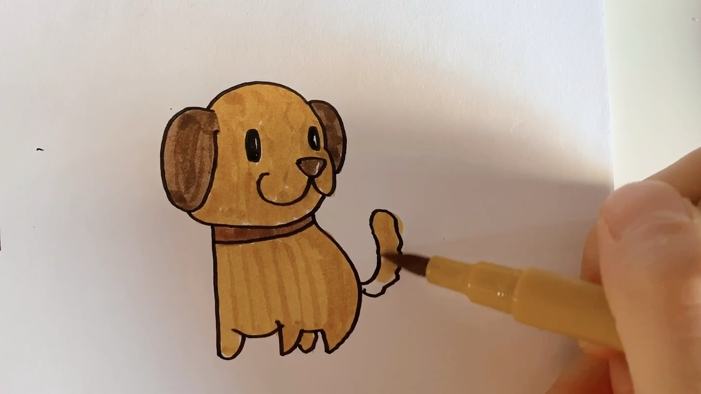 十二生肖动物简笔画:狗