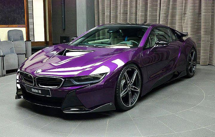 宝马i8图片紫色图片