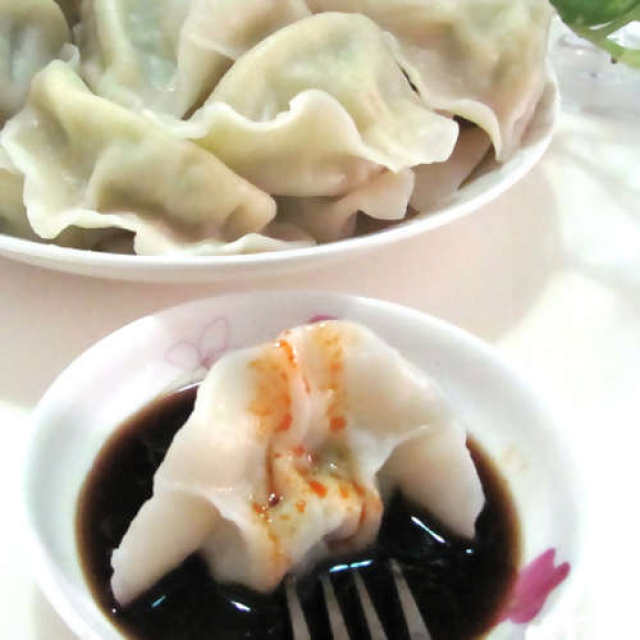 方瓜鸡蛋饺子,鲜香可口,素馅的味道超好吃,一顿吃了30个