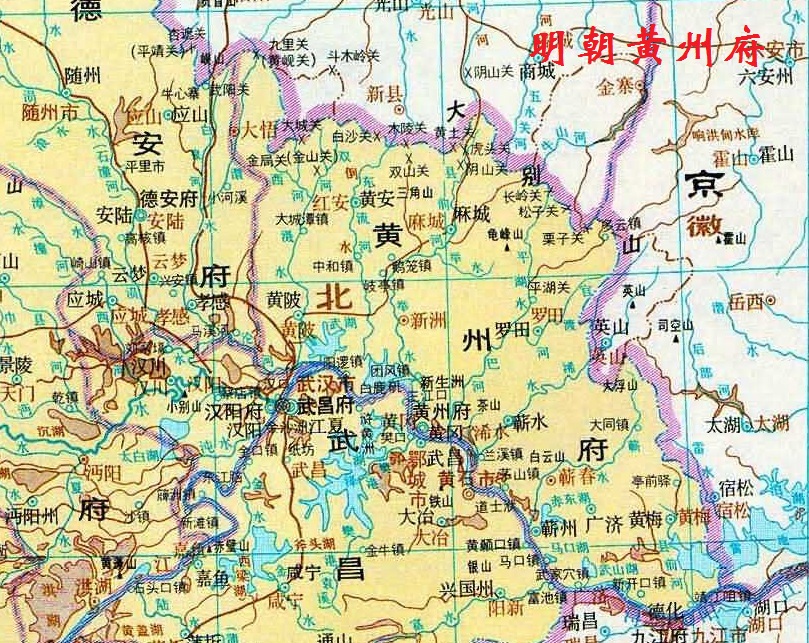 明朝湖广行省地图图片