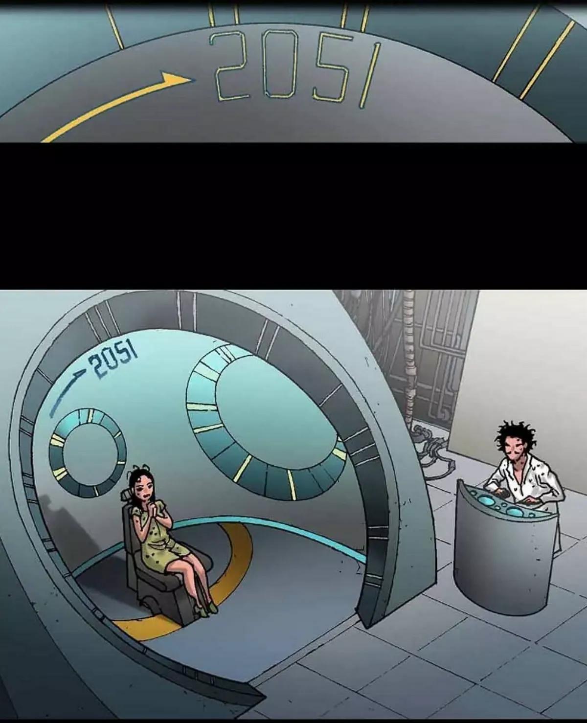 无声动漫:女生穿越时光机后与外星人合体