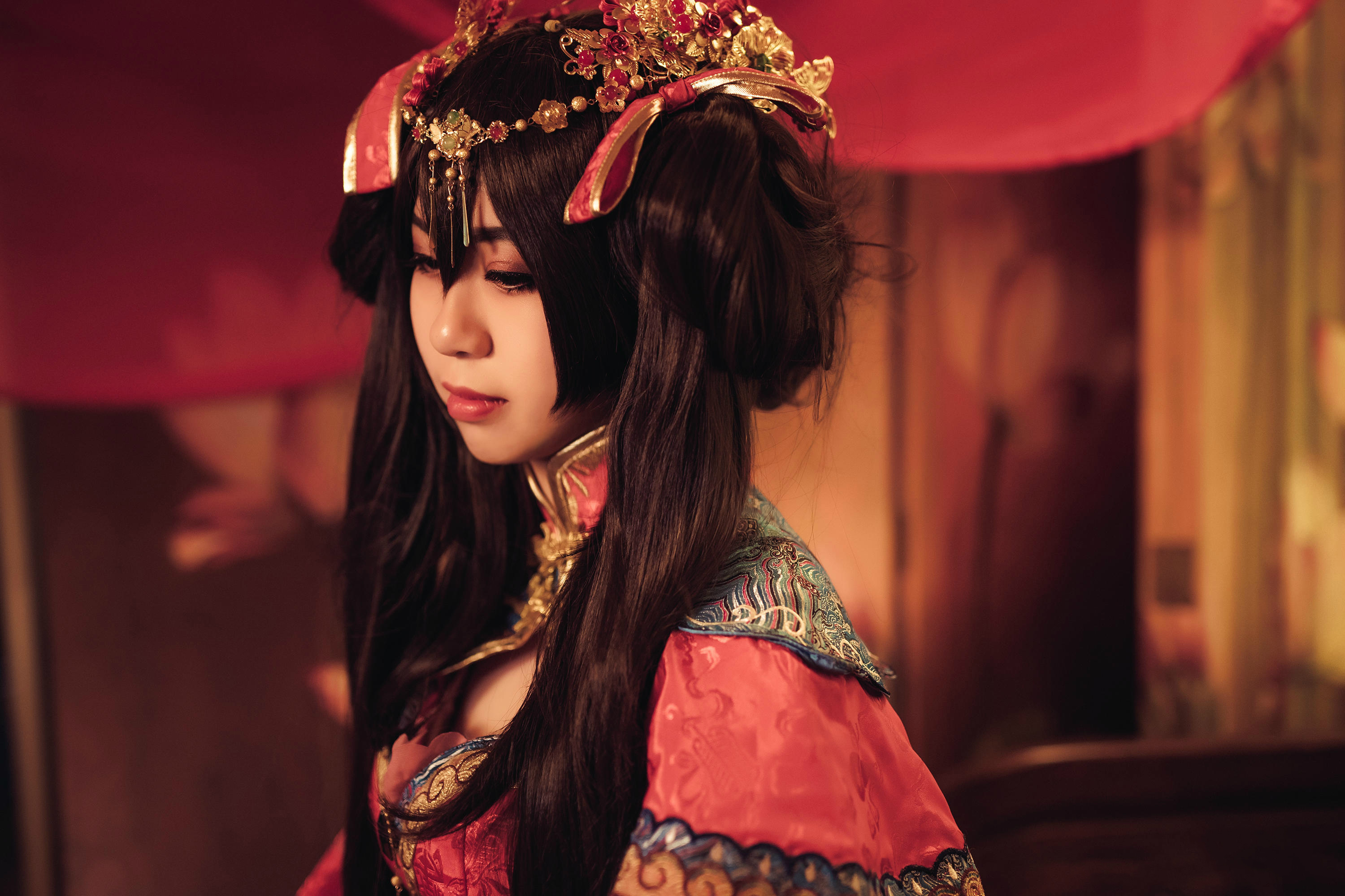 王者荣耀:孙尚香同人婚嫁cos,红妆出嫁,网友:羡慕刘备啊!