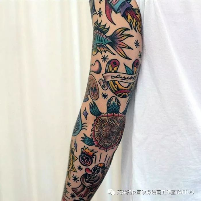 复古经典情怀的小欧美纹身old school 欧得似故哈哈