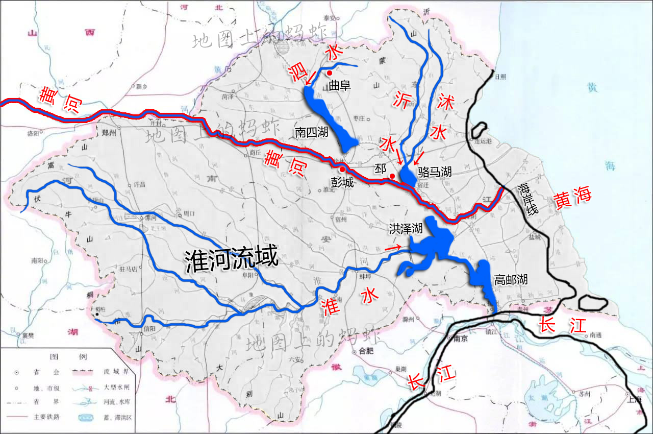 淮河路线全图图片