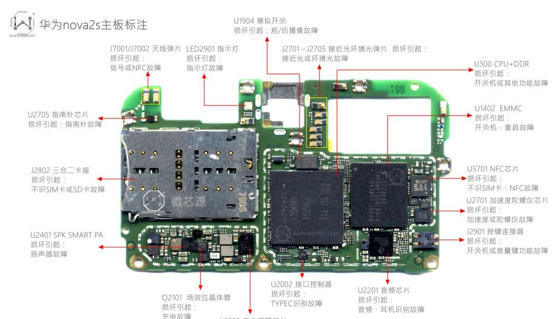 华为nova7主板图解图片