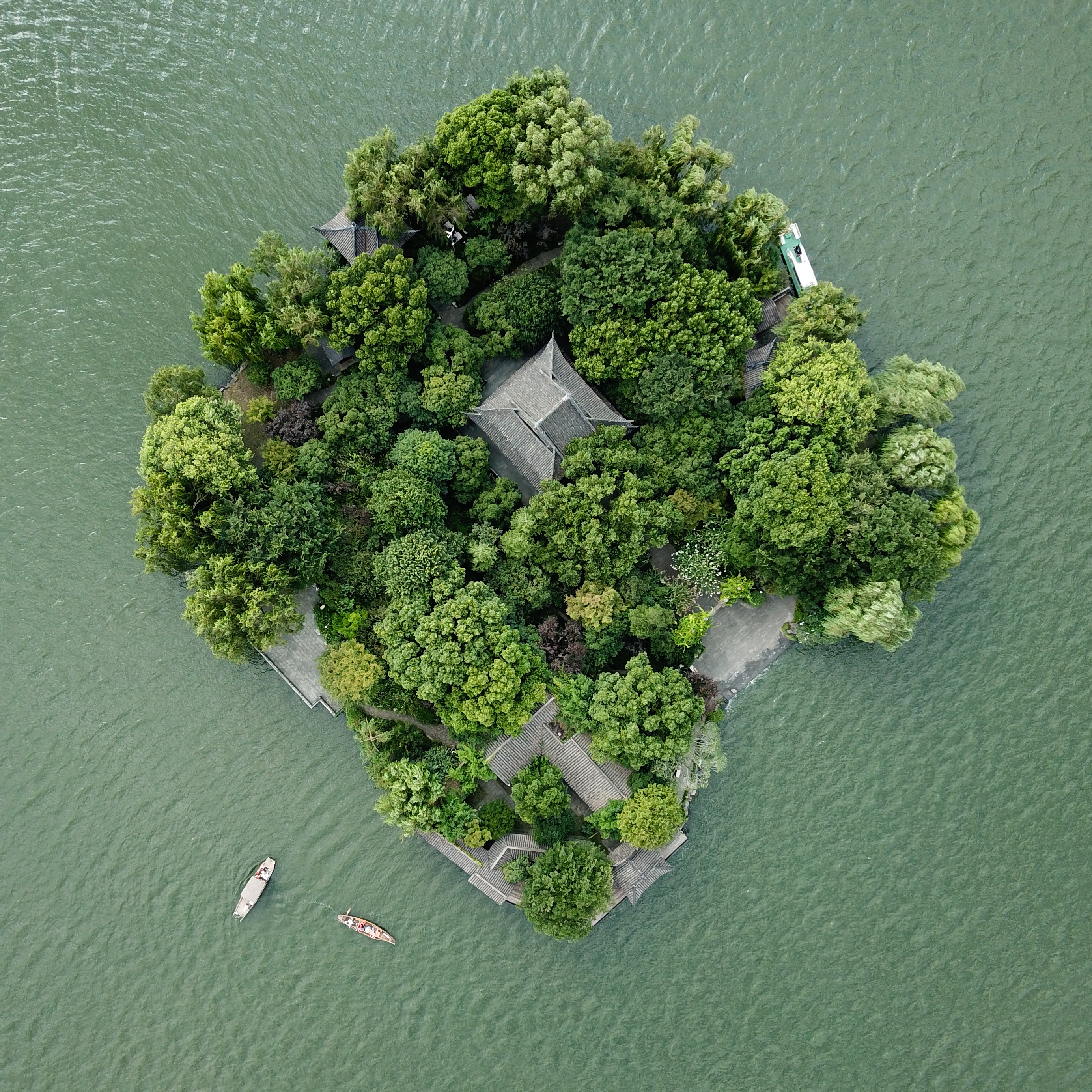 湖景鸟瞰图图片