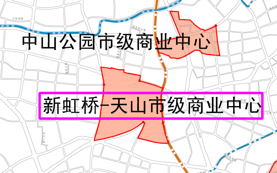 上海市長寧區的新虹橋天山地區商辦要擴建:涉及婁山關路的老公房