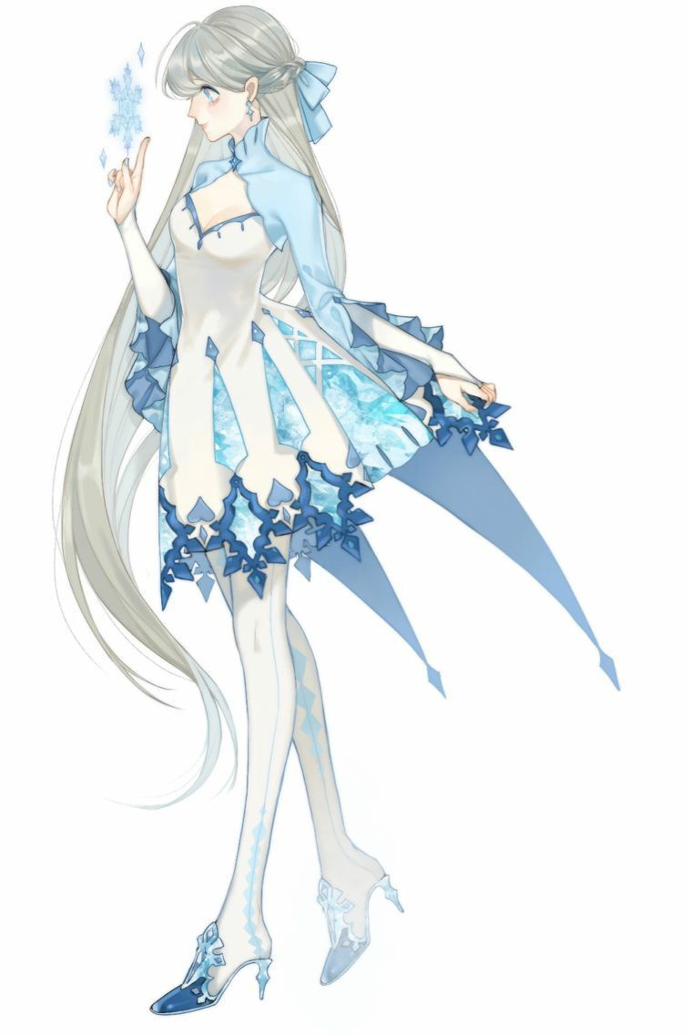 精致灵动冰雪美少女绘画,画面唯美又可爱