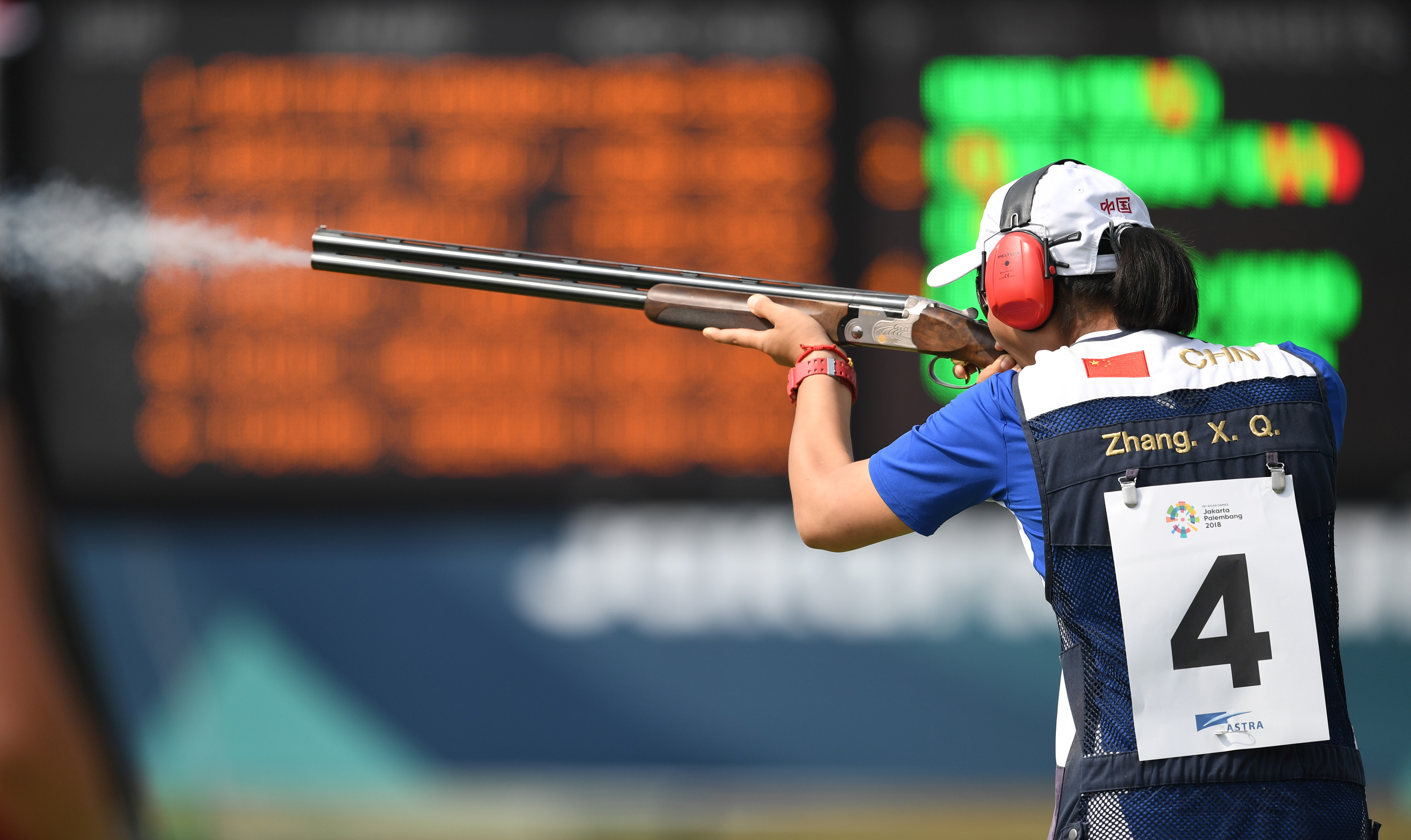 射击——女子多向飞碟:中国选手张鑫秋夺冠(14)
