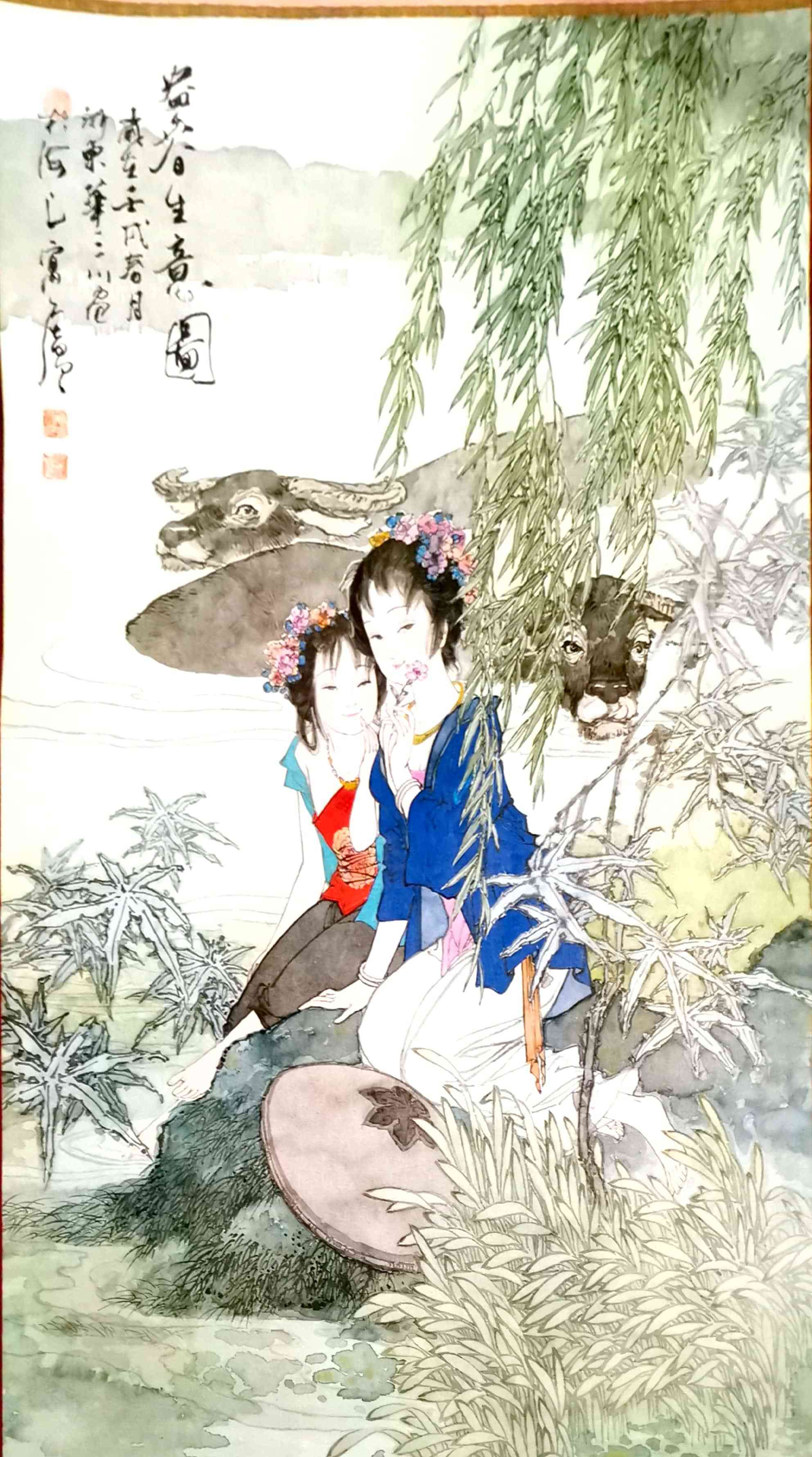 分享一本1987年的华三川仕女图挂历,绘画十分精美