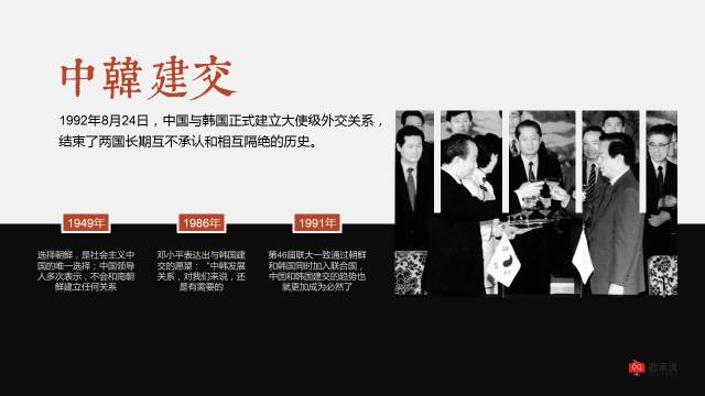 8月24日 每天一张ppt《中韩建交》