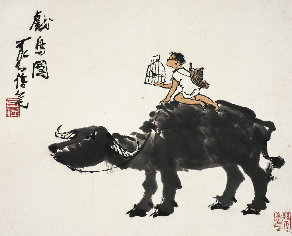 齐白石画牛没有脸?这幅放牛图更怪异,连牛都没,却卖2000万!
