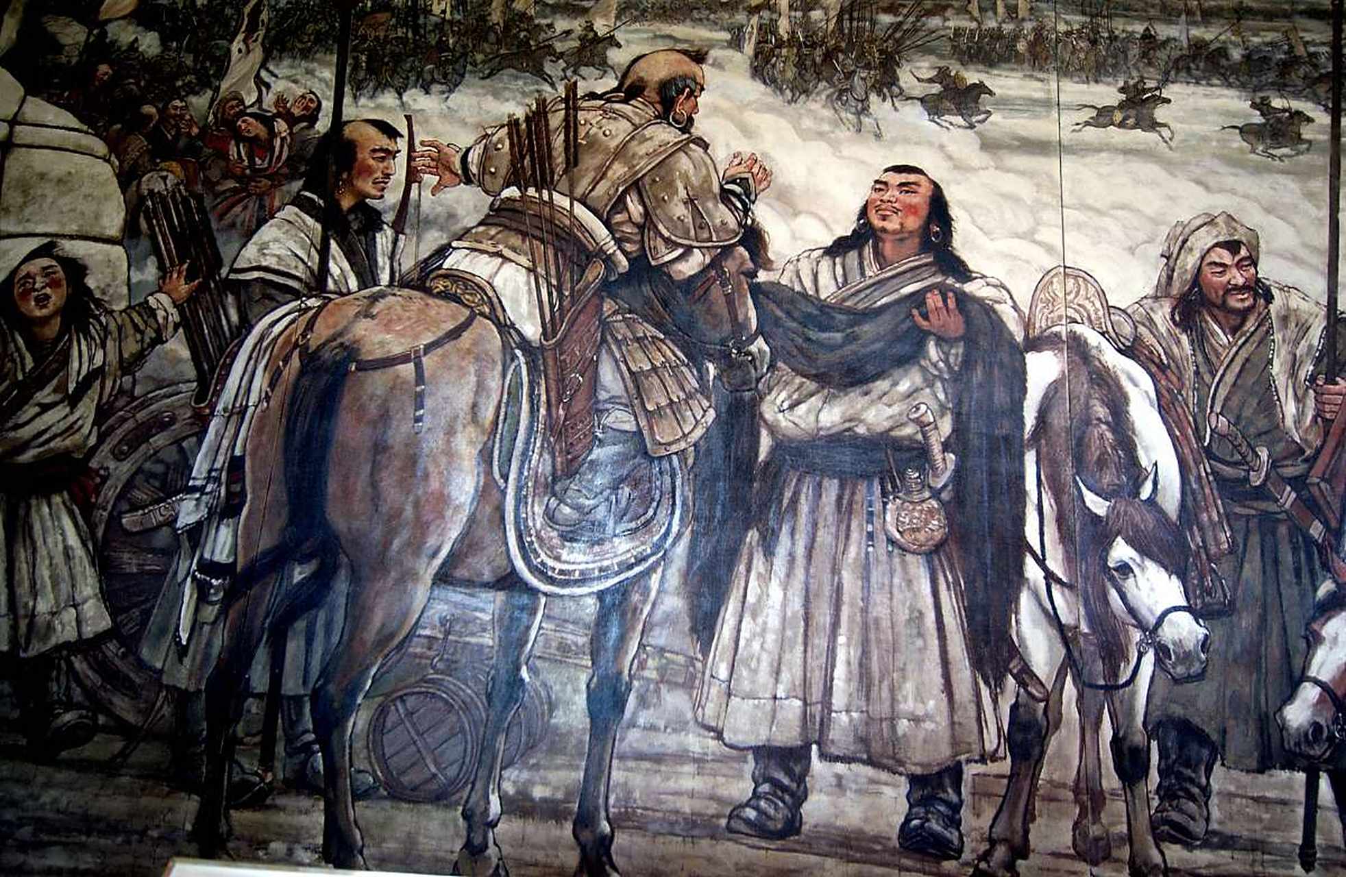 蒙古帝国是一个军事封建帝国,由战士组成的一国之民,有武装骑兵组成的