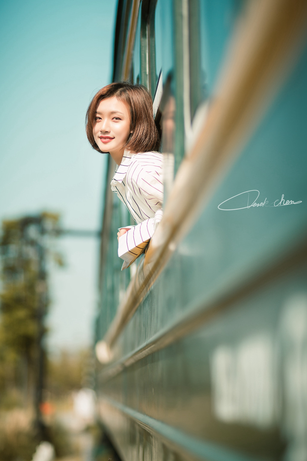 人像摄影:绿皮火车,初恋情人