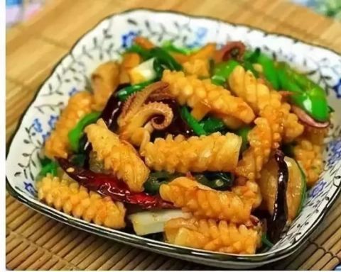 姜葱爆鲜鱿