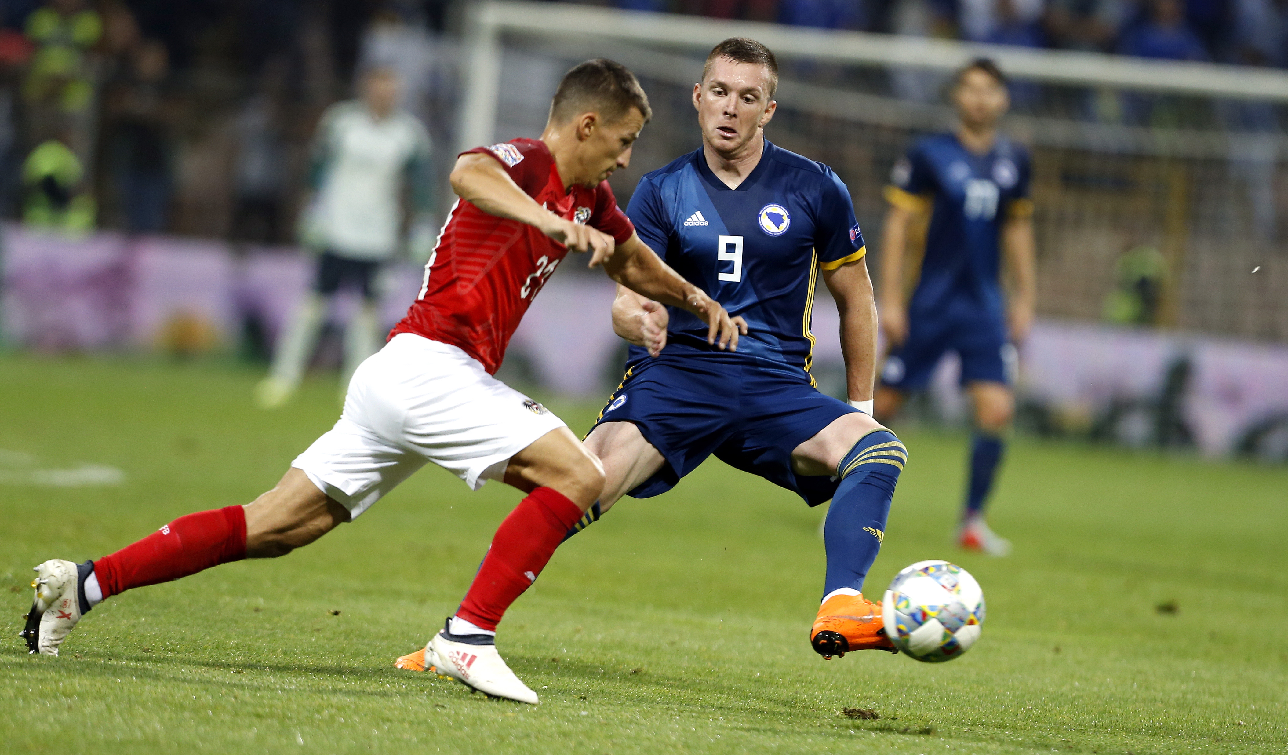 足球——欧洲国家联赛:波黑胜奥地利(6)