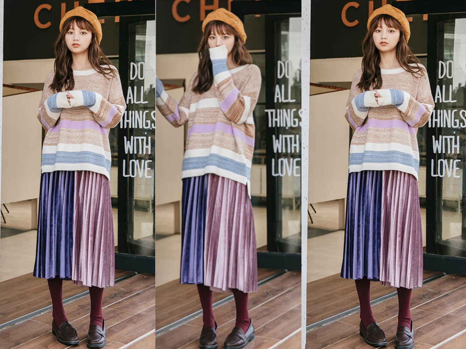 2019年最好看的穿搭:毛衣 百褶裙!