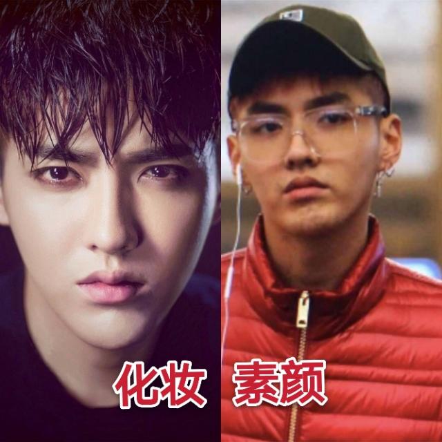 5位男神化妆素颜对比:罗云熙消瘦,吴亦凡路人脸,许凯胜在年轻
