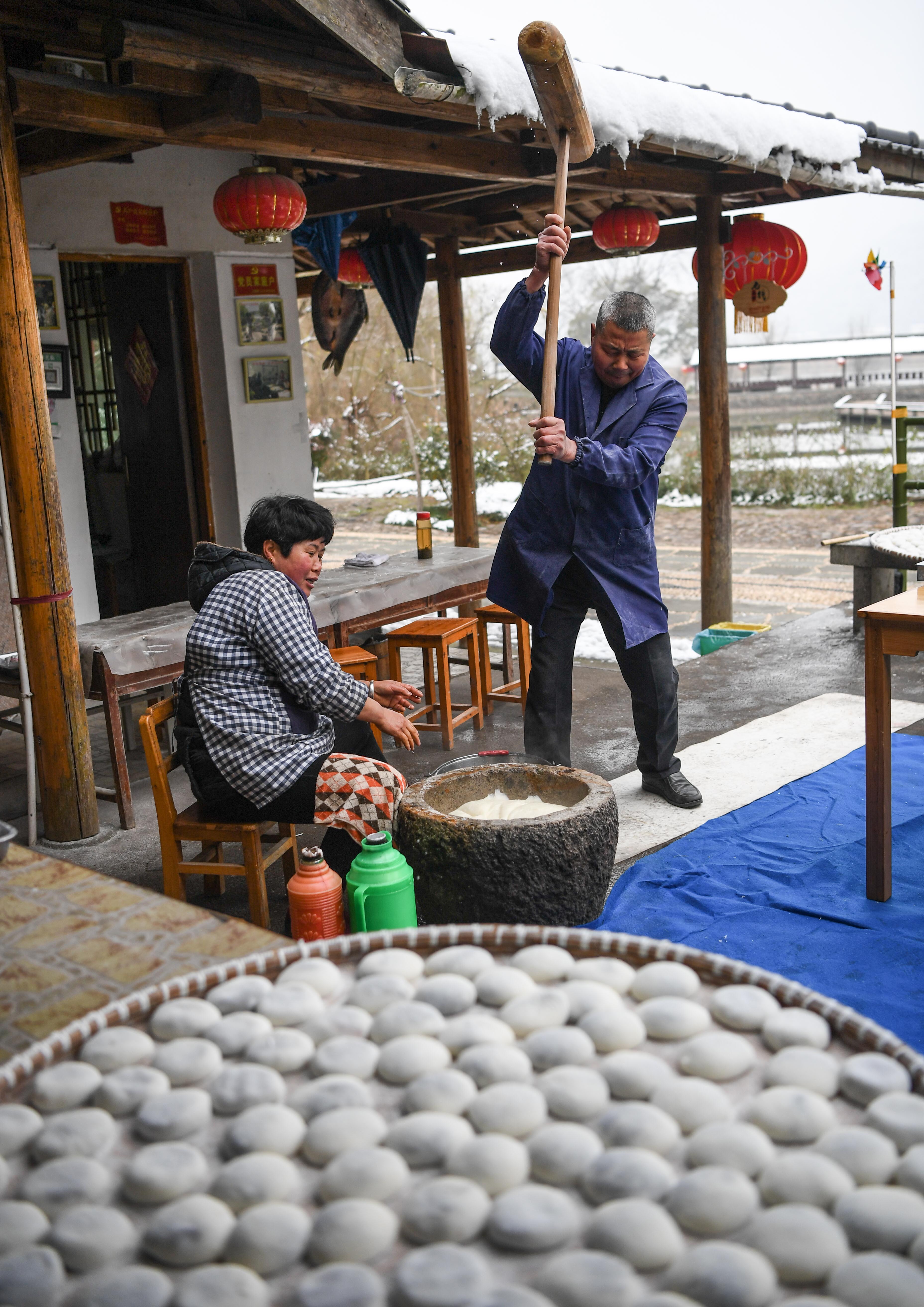 麻城打糍粑图片