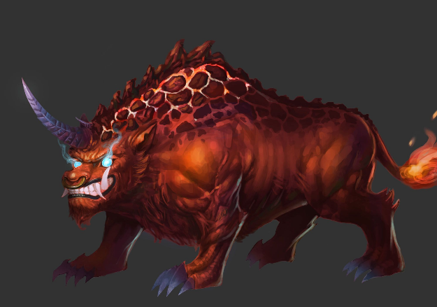 冰甲角魔龙,传闻远古之时,寒荒大神归化密山,尸首化为诸多怪兽;其中