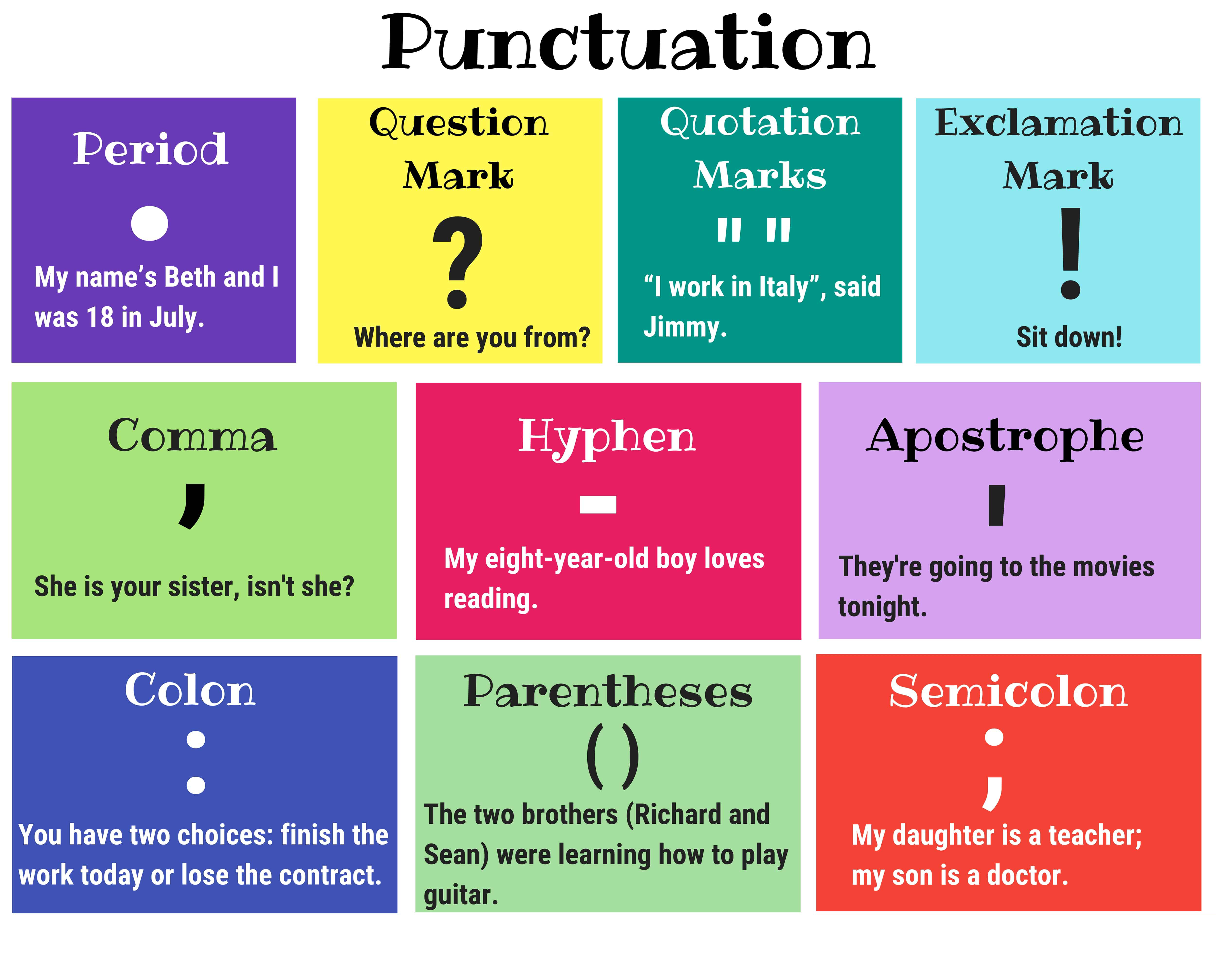 punctuation marks   picture 标点符号|图片