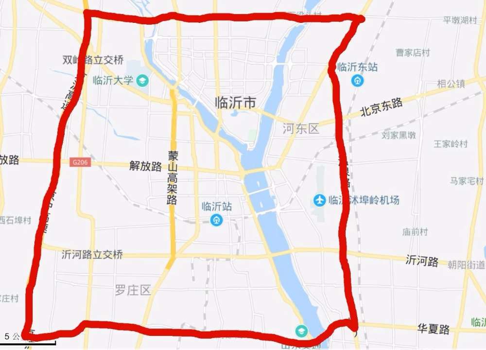 临沂河东货车禁区地图图片