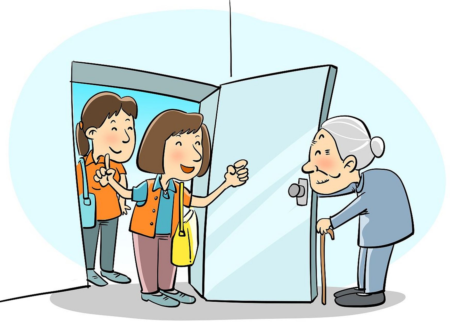 晚上10点,有人敲门.原来是一位女邻居的6岁女儿.