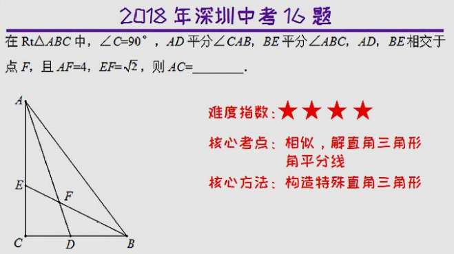 [图]牛啊！2018深圳中考填空压轴题，辅助线妙的不行，你还记得吗