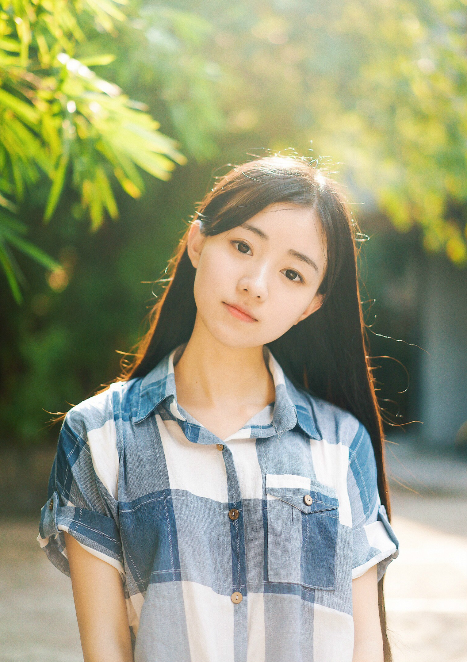 美图摄影:青葱校园 恬静女孩!