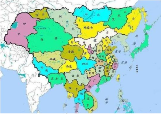 汉地十八省地图图片
