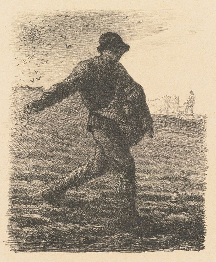 米勒的许多最好的作品都体现在对农民和乡村妇女的研究上.