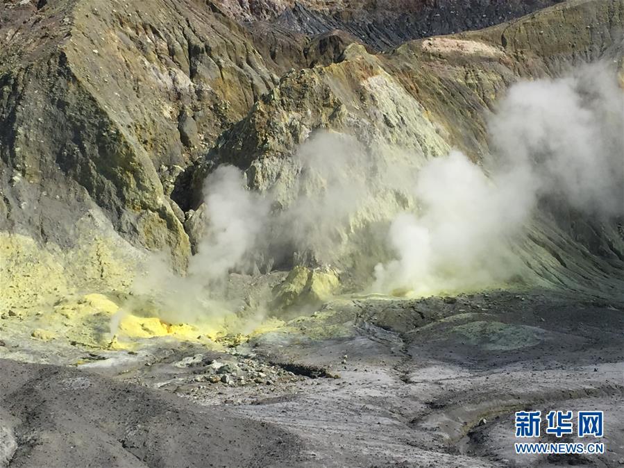 新西兰火山爆发图片