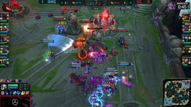 英雄联盟omg击溃vg 夕阳状态神勇梦回s4